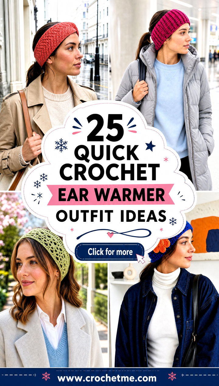 25 Quick Crochet Ear Warmer outfit ideas - 25 Quick Crochet Ear Warmer outfit ideas
