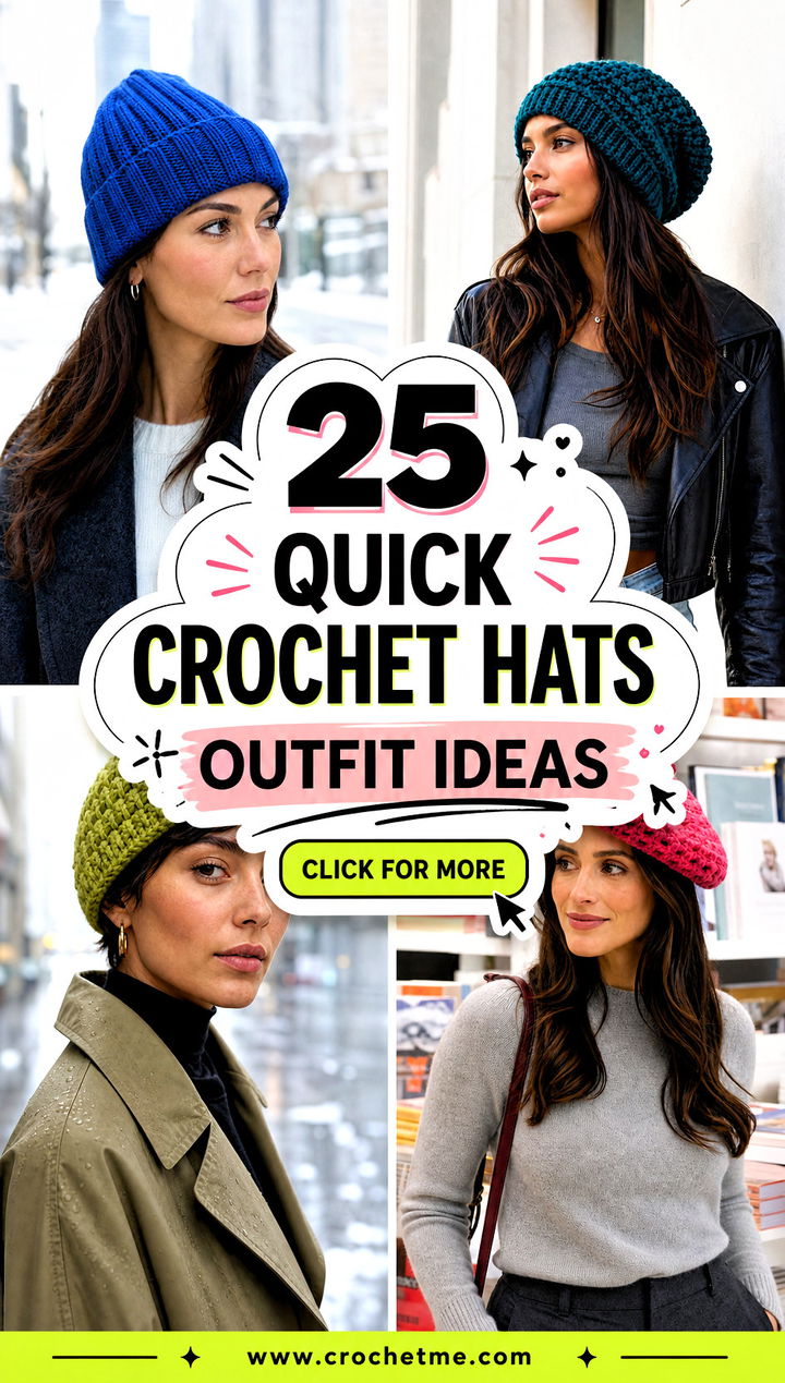 25 Quick Crochet Hats outfit ideas - 25 Quick Crochet Hats outfit ideas