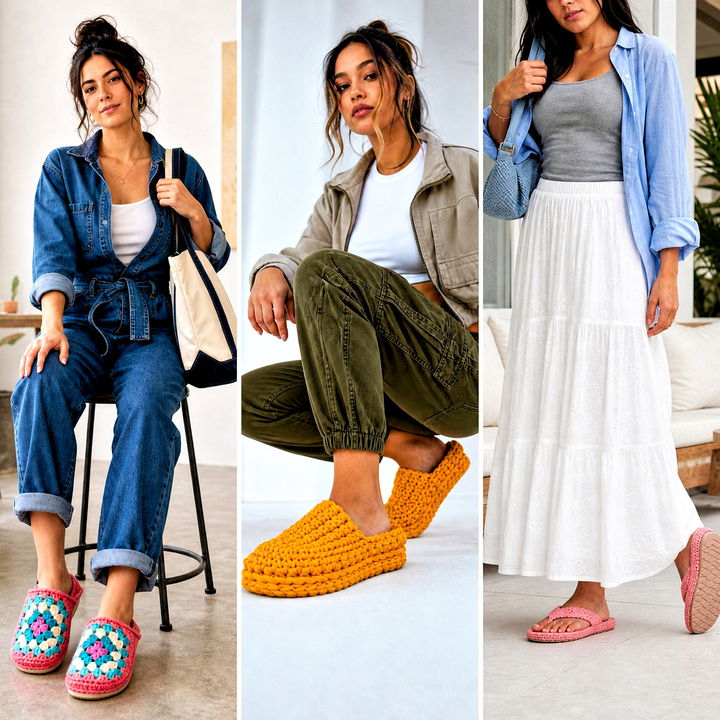 25 Quick Crochet Slippers Outfit Ideas for Cozy Nights at Home