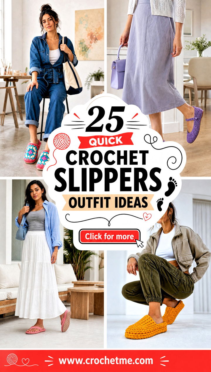 25 Quick Crochet Slippers outfit ideas - 25 Quick Crochet Slippers outfit ideas