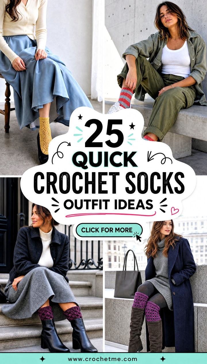 25 Quick Crochet Socks outfit ideas - 25 Quick Crochet Socks outfit ideas