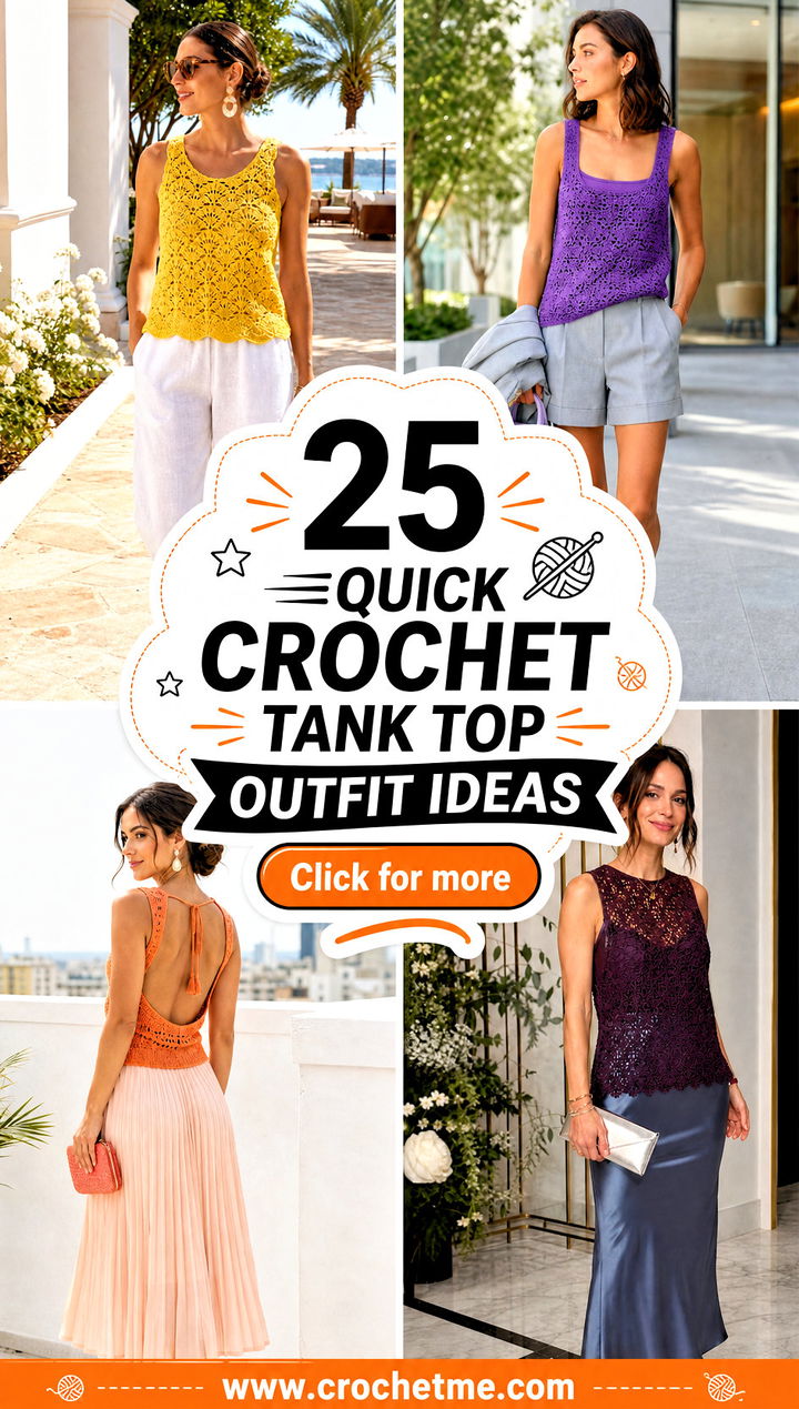 25 Quick Crochet Tank Top outfit ideas - 25 Quick Crochet Tank Top outfit ideas