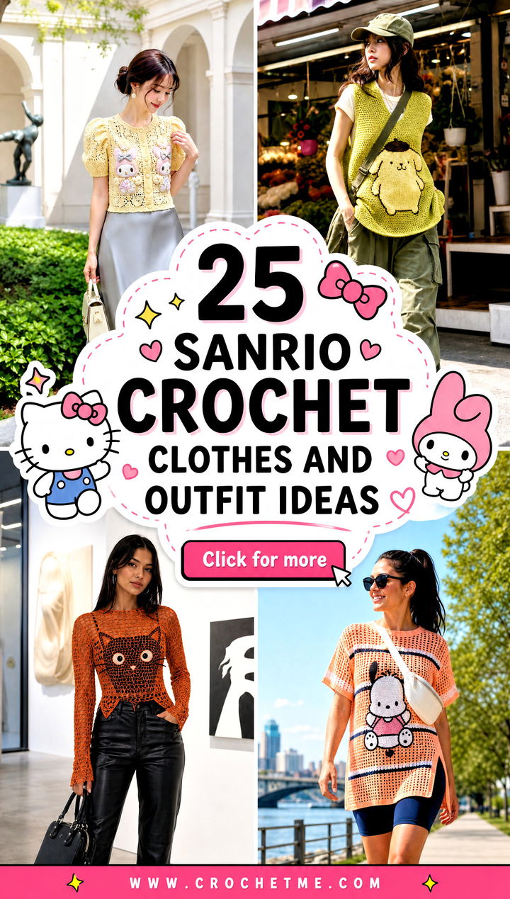 25 Sanrio Crochet Clothes and outfit ideas - 25 Sanrio Crochet Clothes and outfit ideas
