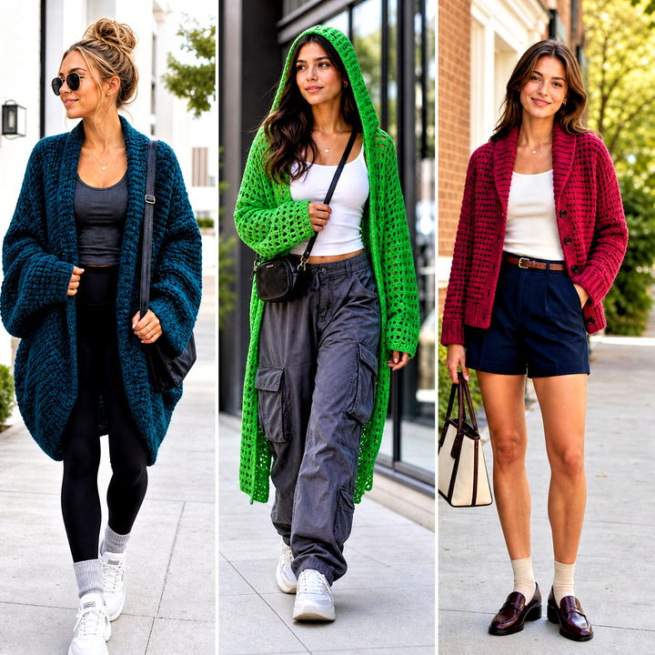 25 Shawl Crochet Cardigan Outfit Ideas for Effortless Layering
