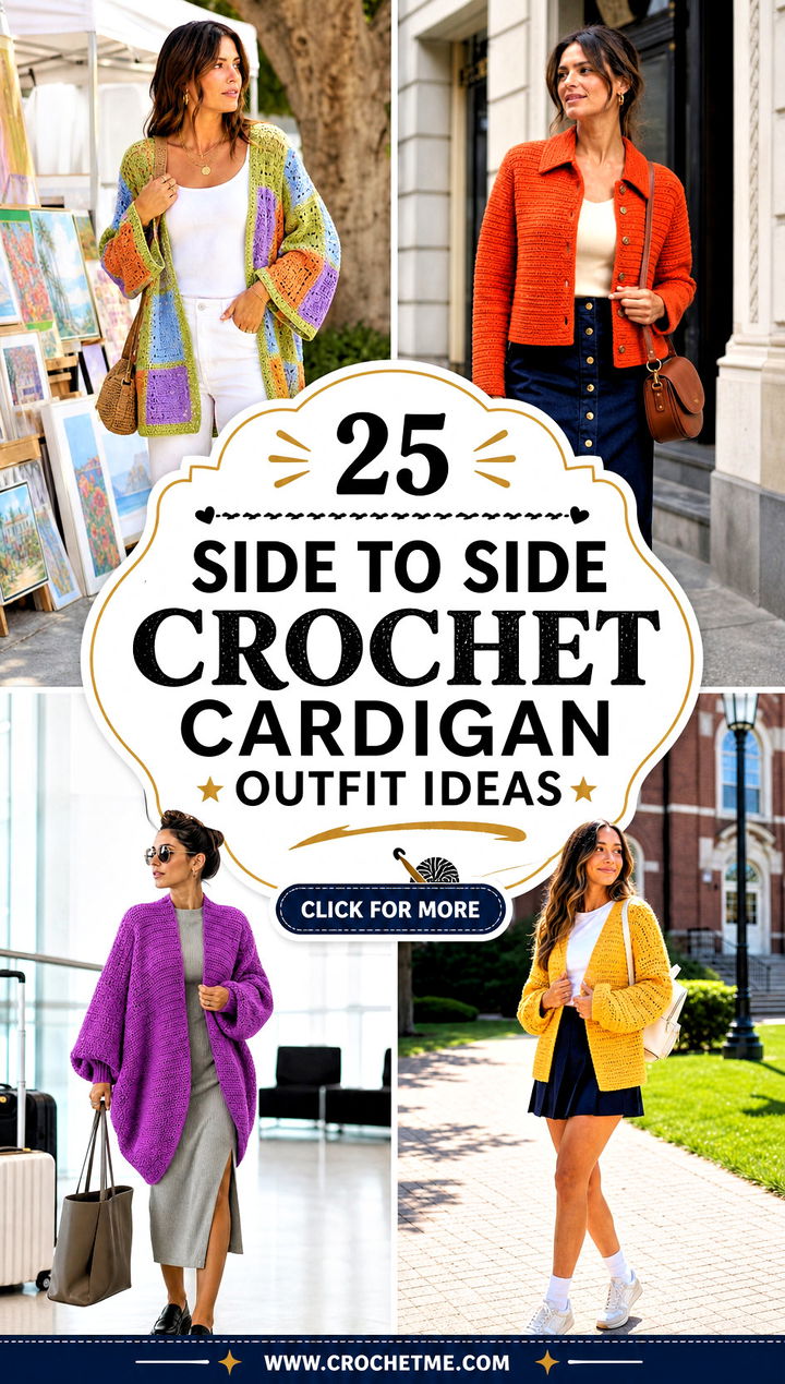 25 Side To Side Crochet Cardigan outfit ideas - 25 Side To Side Crochet Cardigan outfit ideas