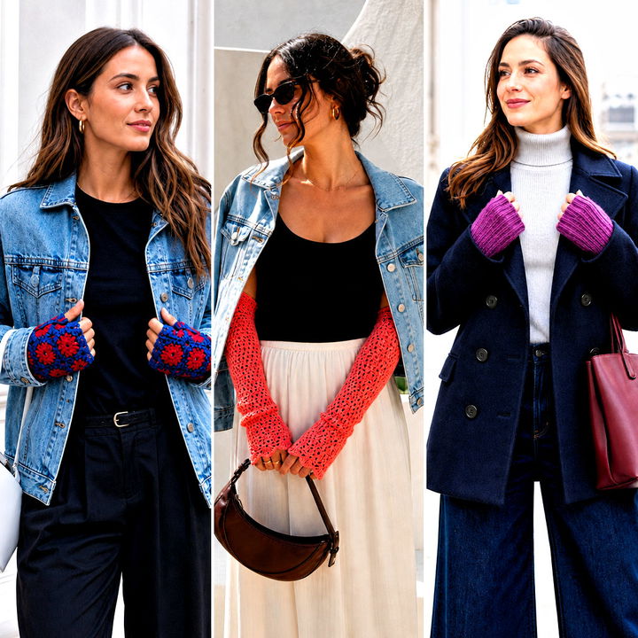 25 Simple Crochet Fingerless Gloves Outfit Ideas for Cozy Winter Style