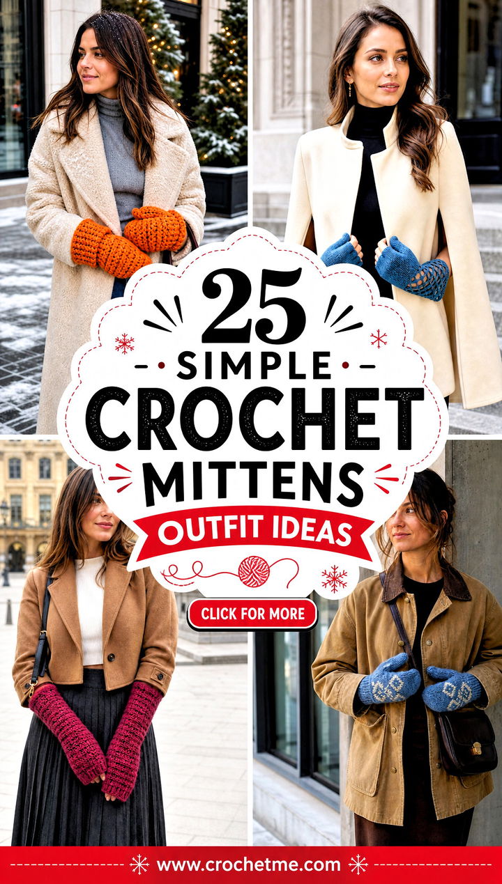 25 Simple Crochet Mittens outfit ideas - 25 Simple Crochet Mittens outfit ideas