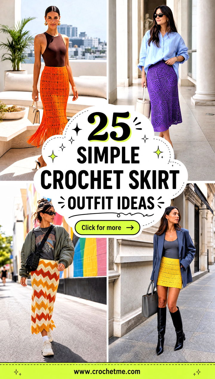 25 Simple Crochet Skirt outfit ideas - 25 Simple Crochet Skirt outfit ideas
