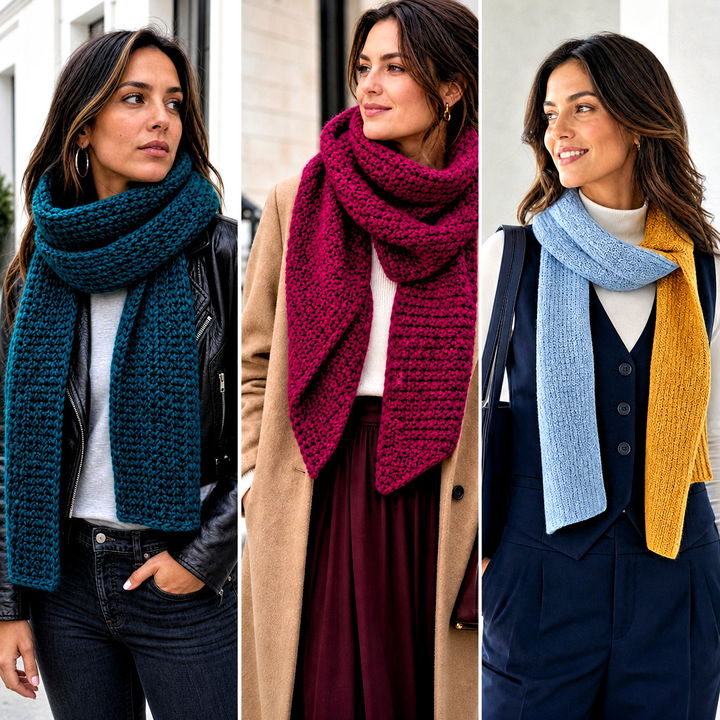 25 Single Crochet Scarf Outfit Ideas for Cozy Beginner Style