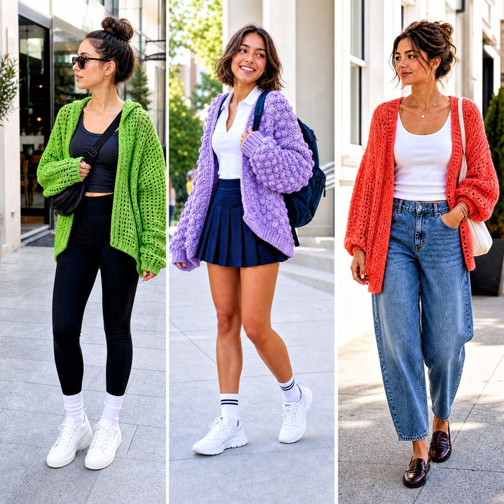 25 Slouchy Crochet Cardigan Outfit Ideas for Cozy Weekend Layers