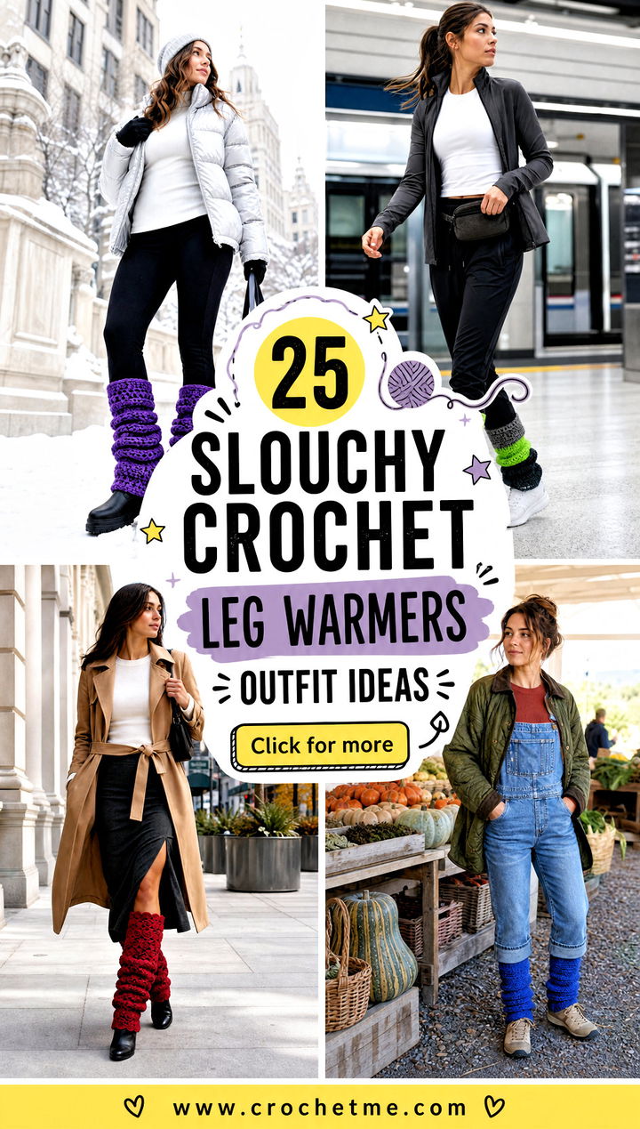 25 Slouchy Crochet Leg Warmers outfit ideas - 25 Slouchy Crochet Leg Warmers outfit ideas