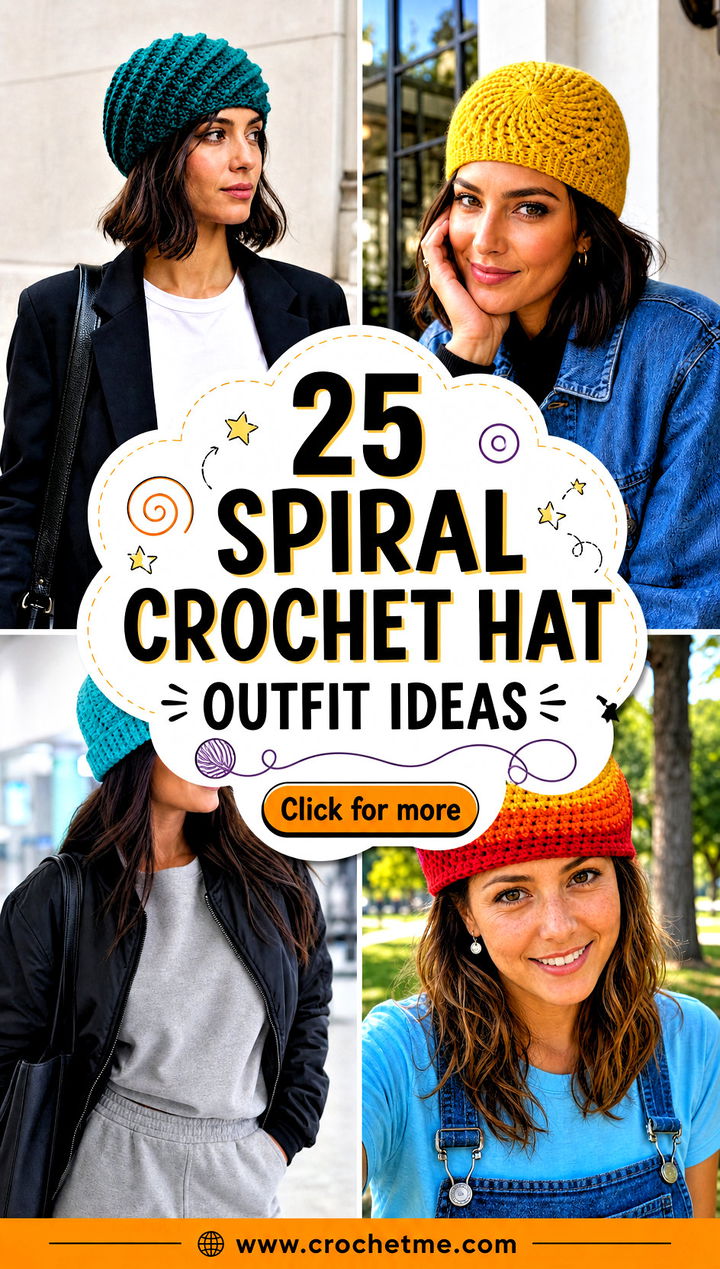 25 Spiral Crochet Hat outfit ideas - 25 Spiral Crochet Hat outfit ideas