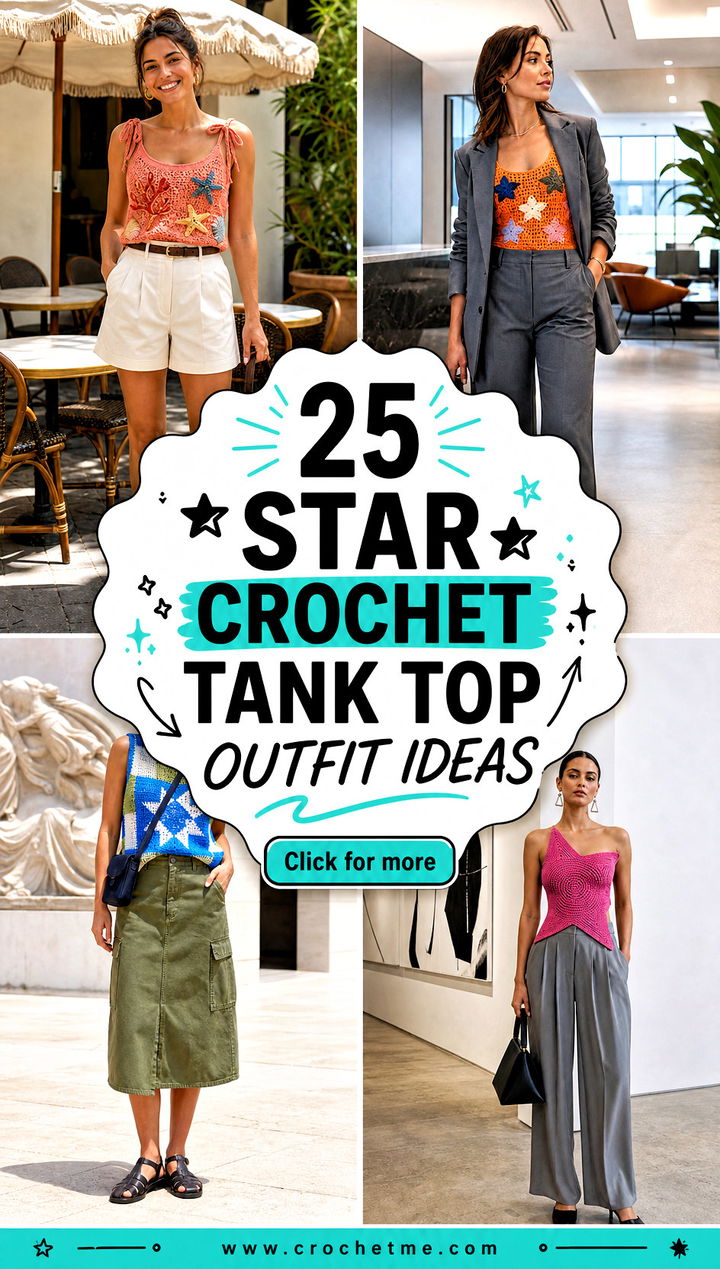 25 Star Crochet Tank Top outfit ideas - 25 Star Crochet Tank Top outfit ideas