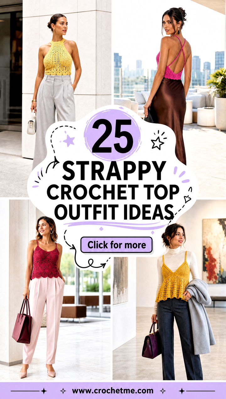 25 Strappy Crochet Top outfit ideas - 25 Strappy Crochet Top outfit ideas