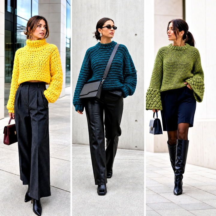 25 Super Bulky Crochet Sweater Outfit Ideas for Cozy Winter Days