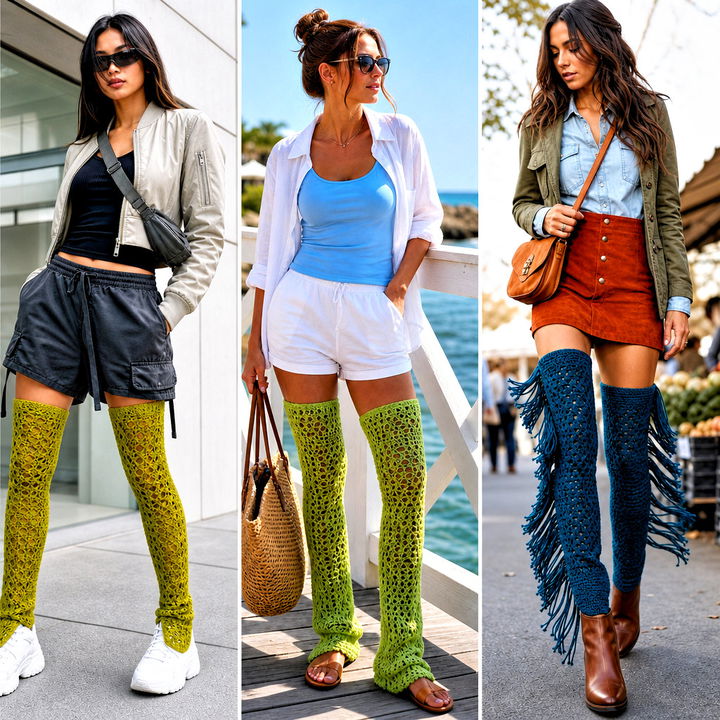 25 Thigh High Crochet Leg Warmers Outfit Ideas for Cozy Winter