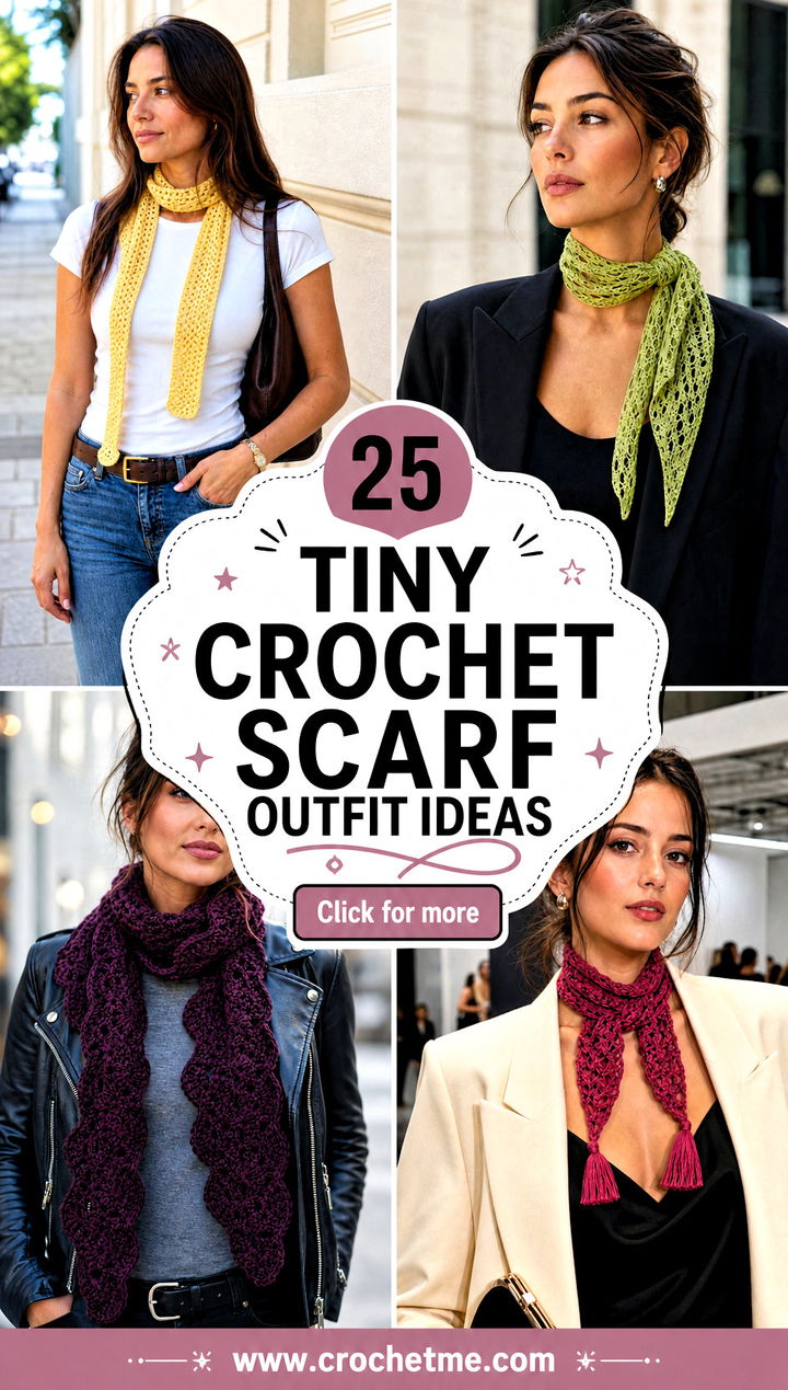 25 Tiny Crochet Scarf outfit ideas - 25 Tiny Crochet Scarf outfit ideas
