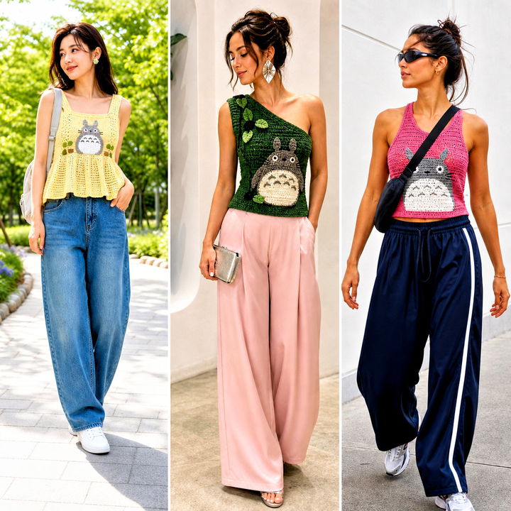25 Totoro Crochet Top Outfit Ideas for Whimsical Anime Fans
