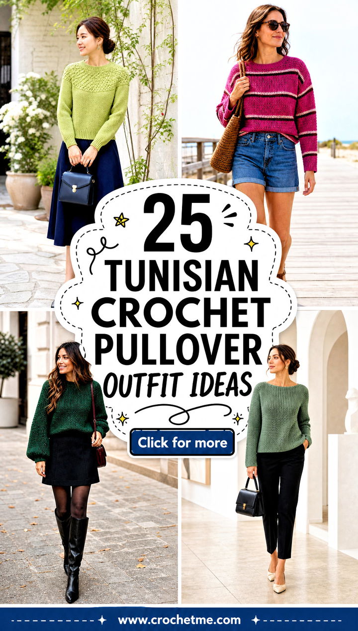 25 Tunisian Crochet Pullover outfit ideas - 25 Tunisian Crochet Pullover outfit ideas