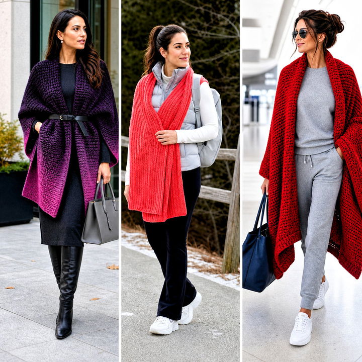 25 Tunisian Crochet Wrap Outfit Ideas for Cozy Fall Style