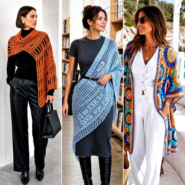 25 Vintage Crochet Shawl Outfit Ideas for Timeless Layering