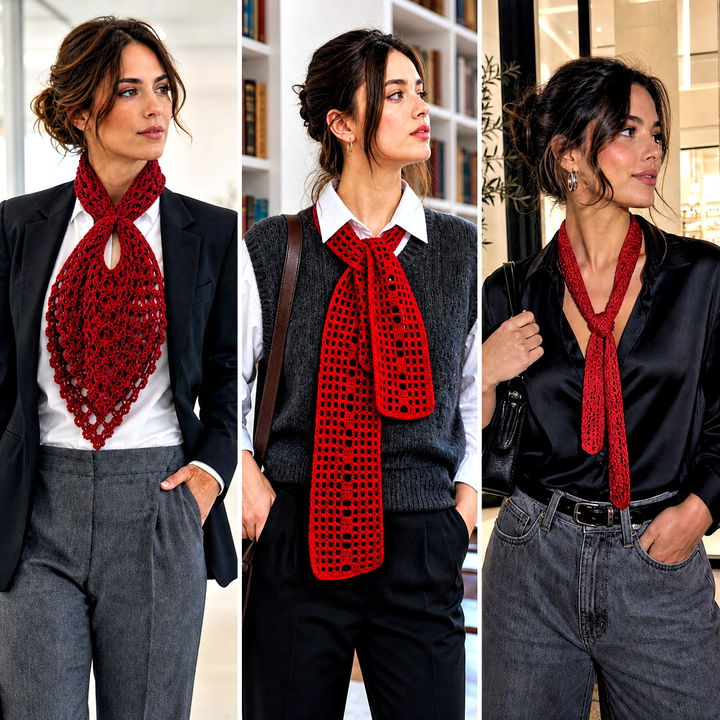 25 Wednesday Crochet Scarf Outfit Ideas for Spooky Chic Style