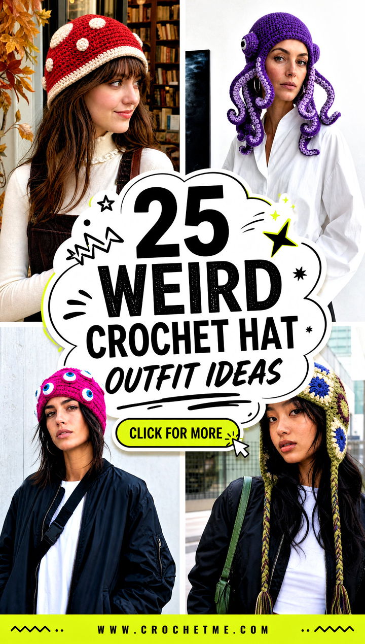 25 Weird Crochet Hat outfit ideas - 25 Weird Crochet Hat outfit ideas