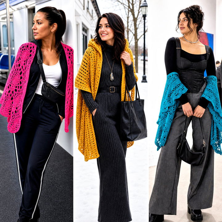 25 Witchy Crochet Shawl Outfit Ideas for Mystical Fall Style
