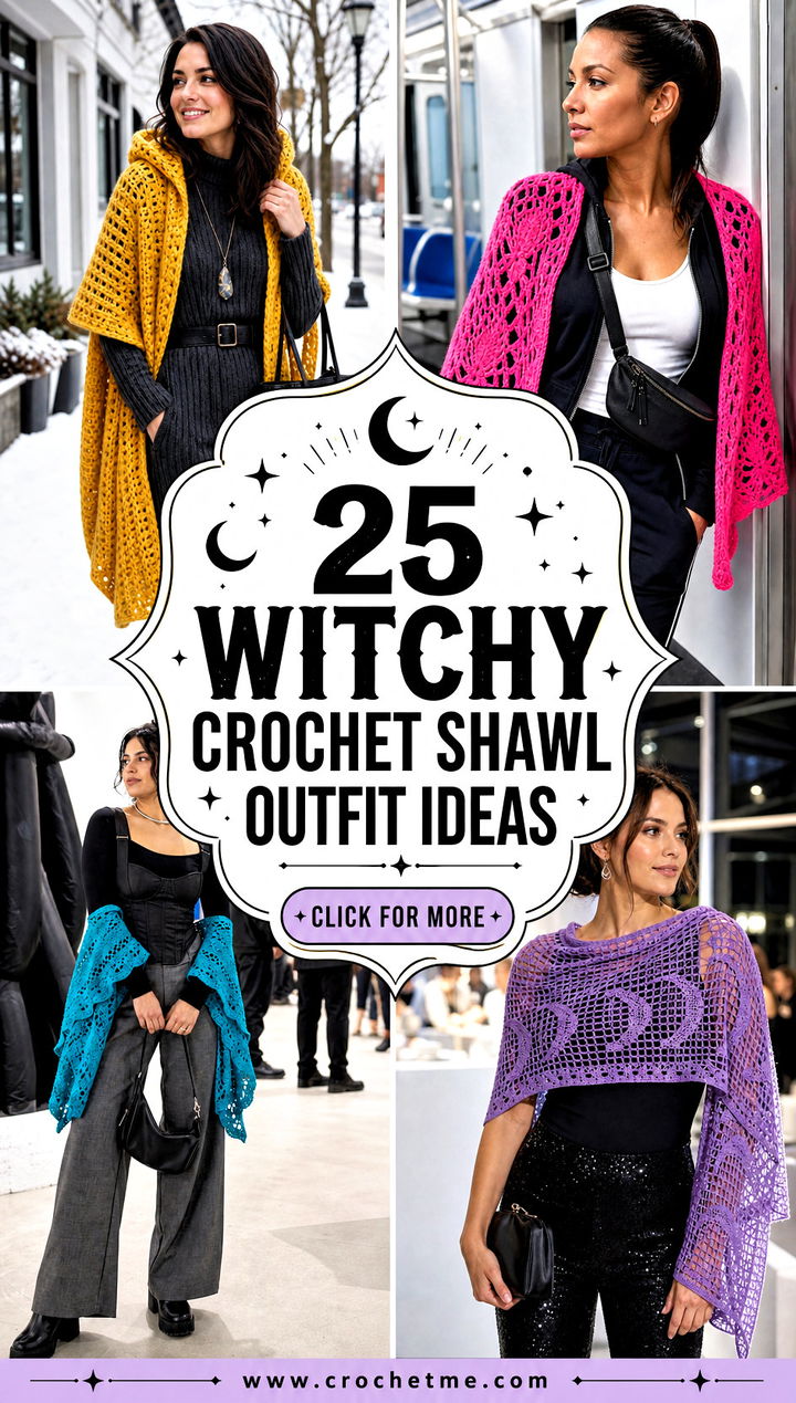 25 Witchy Crochet Shawl outfit ideas - 25 Witchy Crochet Shawl outfit ideas