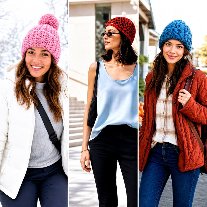 25 Women Crochet Beanie Outfit Ideas for Cozy Winter Style