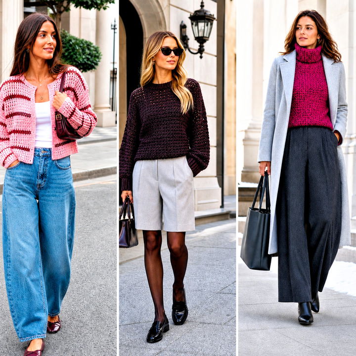 25 Womens Crochet Sweater Outfit Ideas for Chic Winter Looks