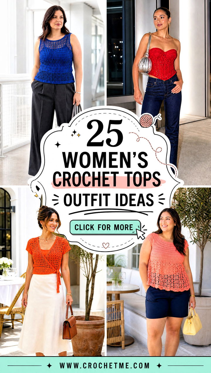 25 Womens Crochet Tops outfit ideas - 25 Women’s Crochet Tops outfit ideas
