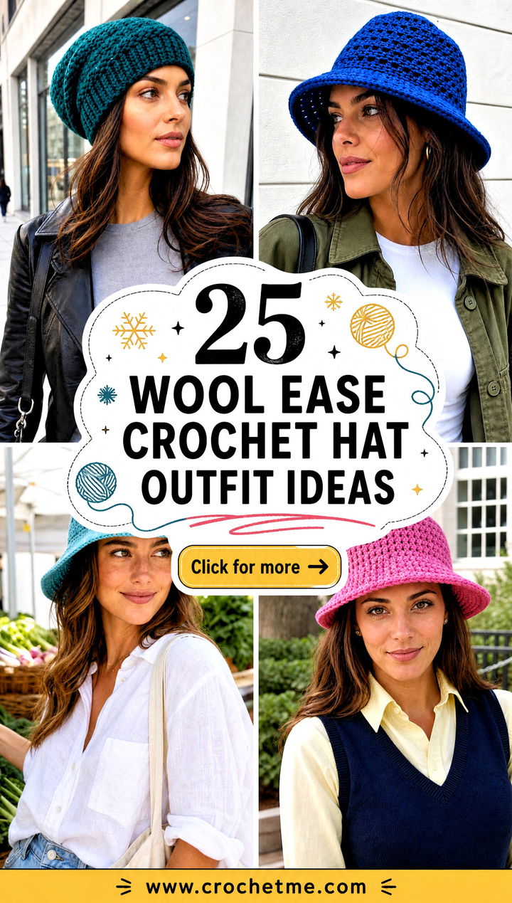 25 Wool Ease Crochet Hat outfit ideas - 25 Wool Ease Crochet Hat outfit ideas