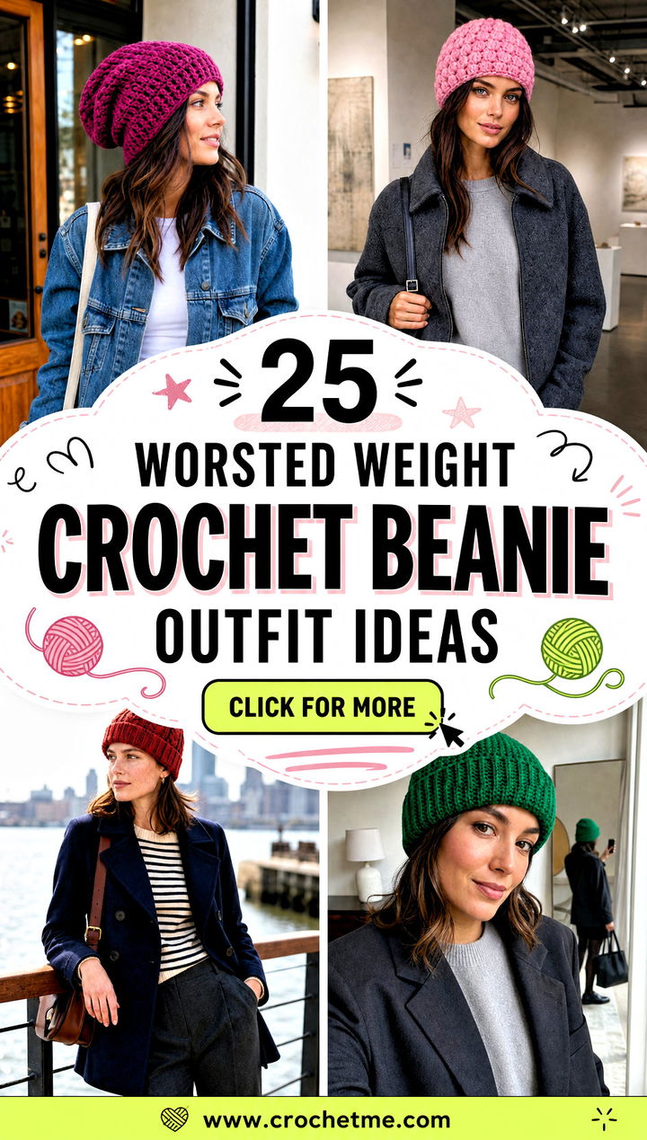 25 Worsted Weight Crochet Beanie outfit ideas - 25 Worsted Weight Crochet Beanie outfit ideas