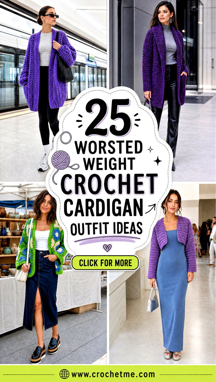 25 Worsted Weight Crochet Cardigan outfit ideas - 25 Worsted Weight Crochet Cardigan outfit ideas
