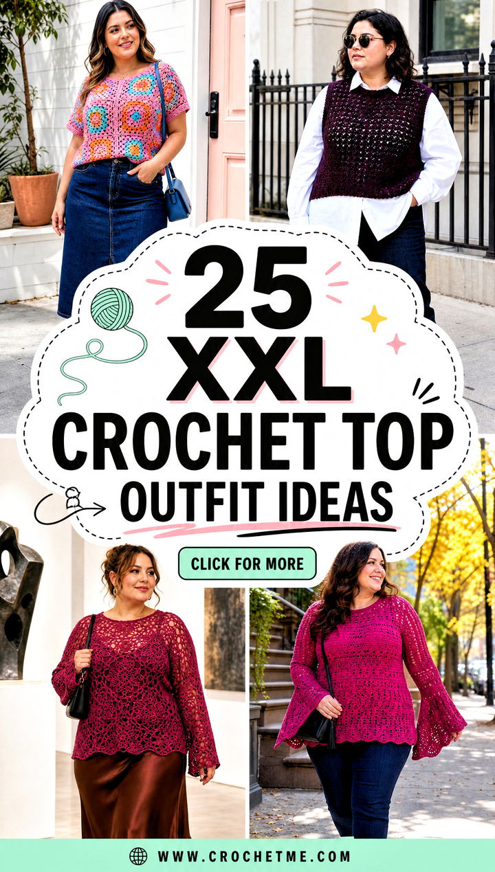 25 Xxl Crochet Top outfit ideas - 25 Xxl Crochet Top outfit ideas