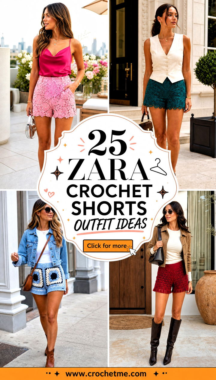 25 Zara Crochet Shorts outfit ideas - 25 Zara Crochet Shorts outfit ideas