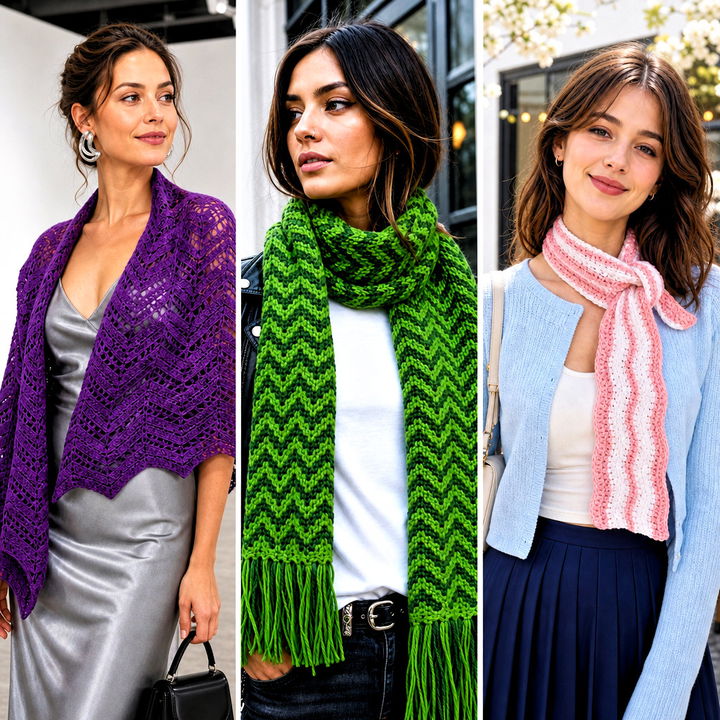 25 Zig Zag Crochet Scarf Outfit Ideas for Cozy Statement Style