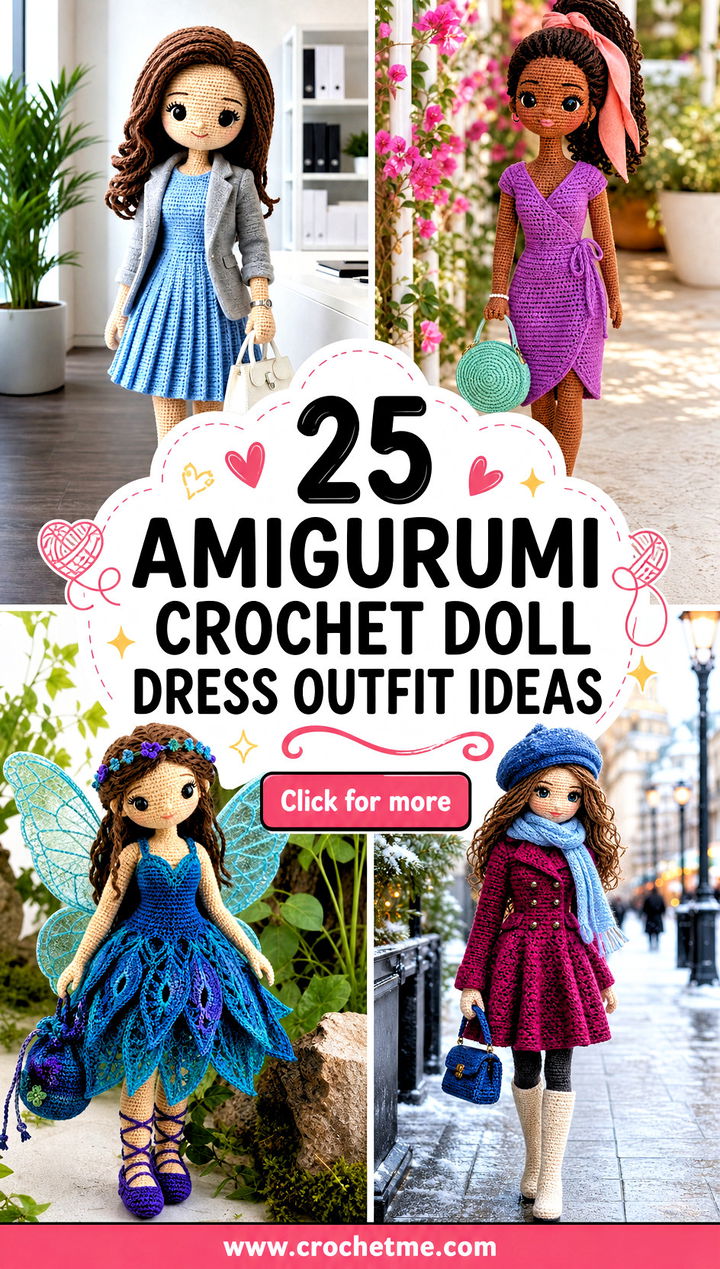 25 amigurumi crochet doll dress outfit ideas - 25 amigurumi crochet doll dress outfit ideas