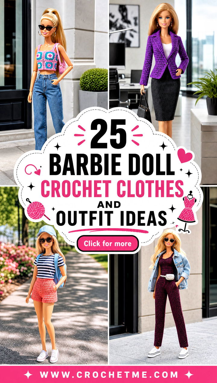 25 barbie doll crochet clothes and outfit ideas - 25 barbie doll crochet clothes and outfit ideas