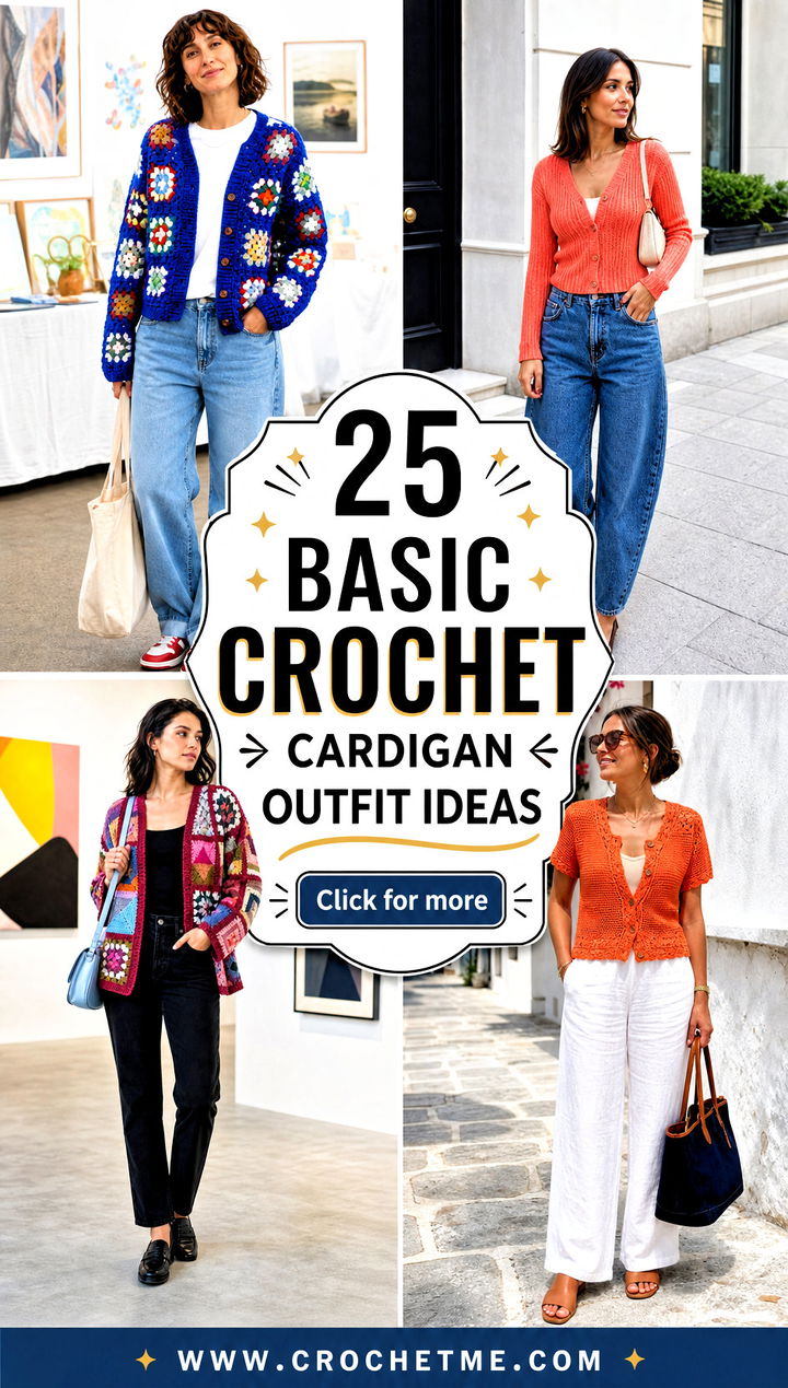 25 basic crochet cardigan outfit ideas - 25 basic crochet cardigan outfit ideas