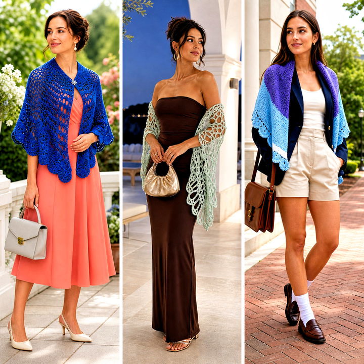 25 Beautiful Crochet Shawls and Wraps Outfit Ideas to Try