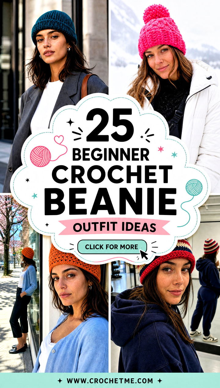 25 beginner crochet beanie outfit ideas - 25 beginner crochet beanie outfit ideas