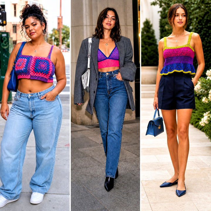 25 Bisexual Crochet Top Outfit Ideas for Bold Pride Style