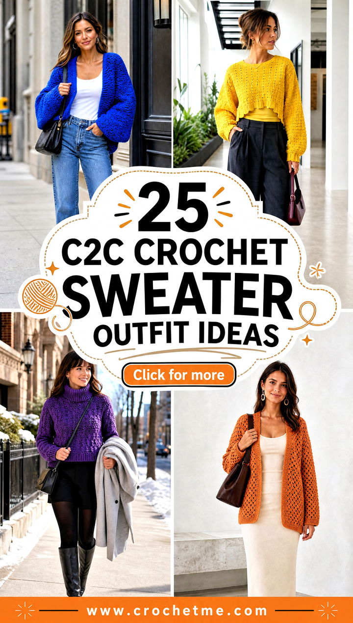 25 c2c crochet sweater outfit ideas - 25 c2c crochet sweater outfit ideas