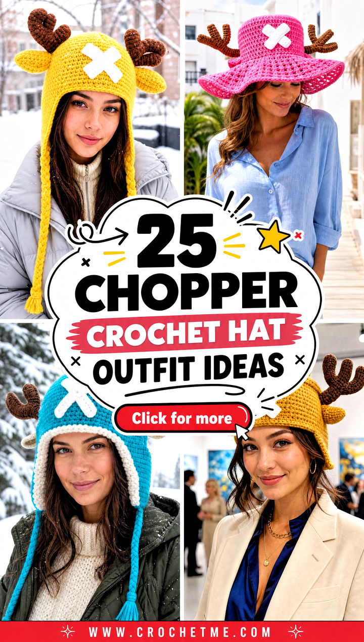 25 chopper crochet hat outfit ideas - 25 chopper crochet hat outfit ideas