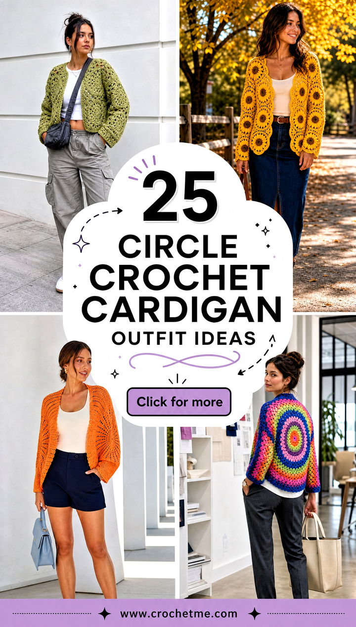 25 circle crochet cardigan outfit ideas - 25 circle crochet cardigan outfit ideas