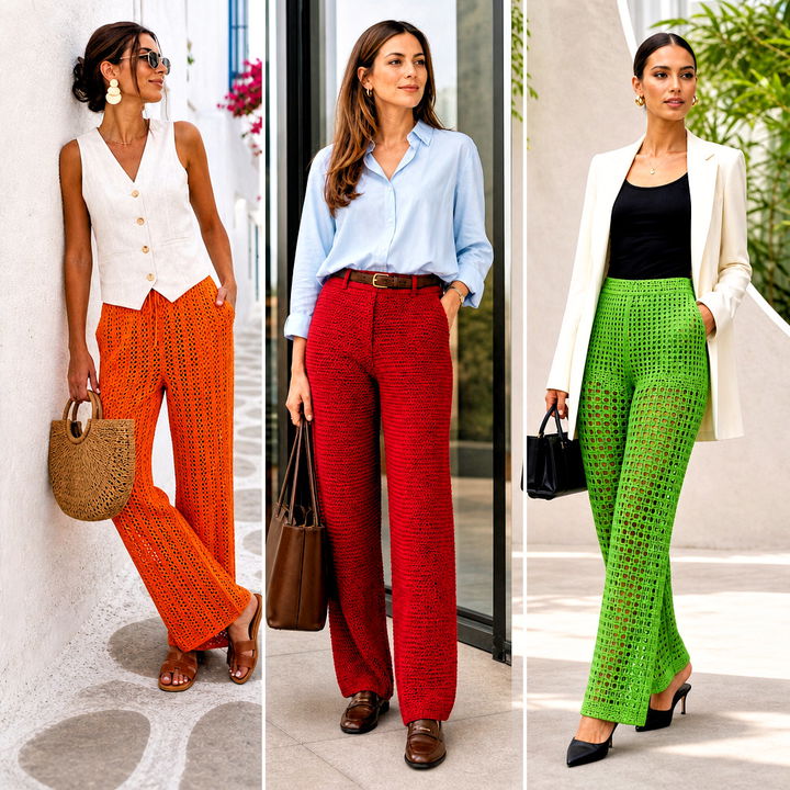 25 Colorful Crochet Pants Outfit Ideas for Bold Festival Style