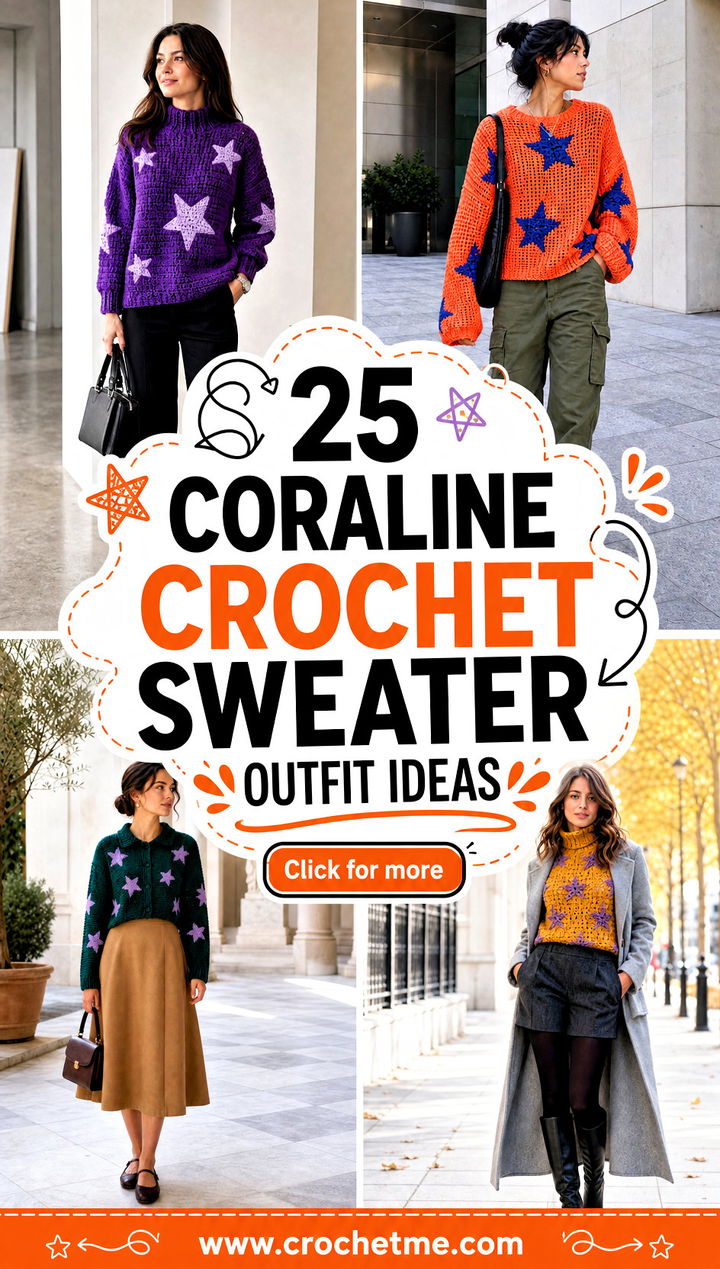 25 coraline crochet sweater outfit ideas - 25 coraline crochet sweater outfit ideas