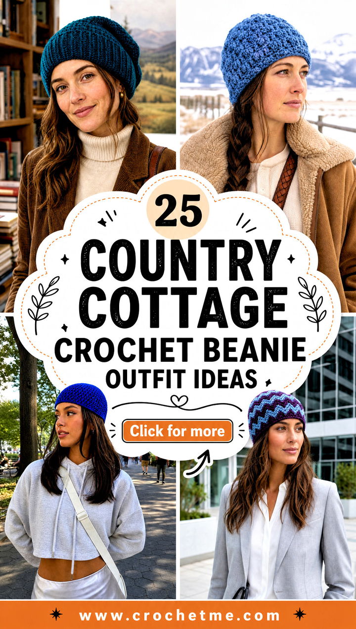 25 country cottage crochet beanie outfit ideas - 25 country cottage crochet beanie outfit ideas